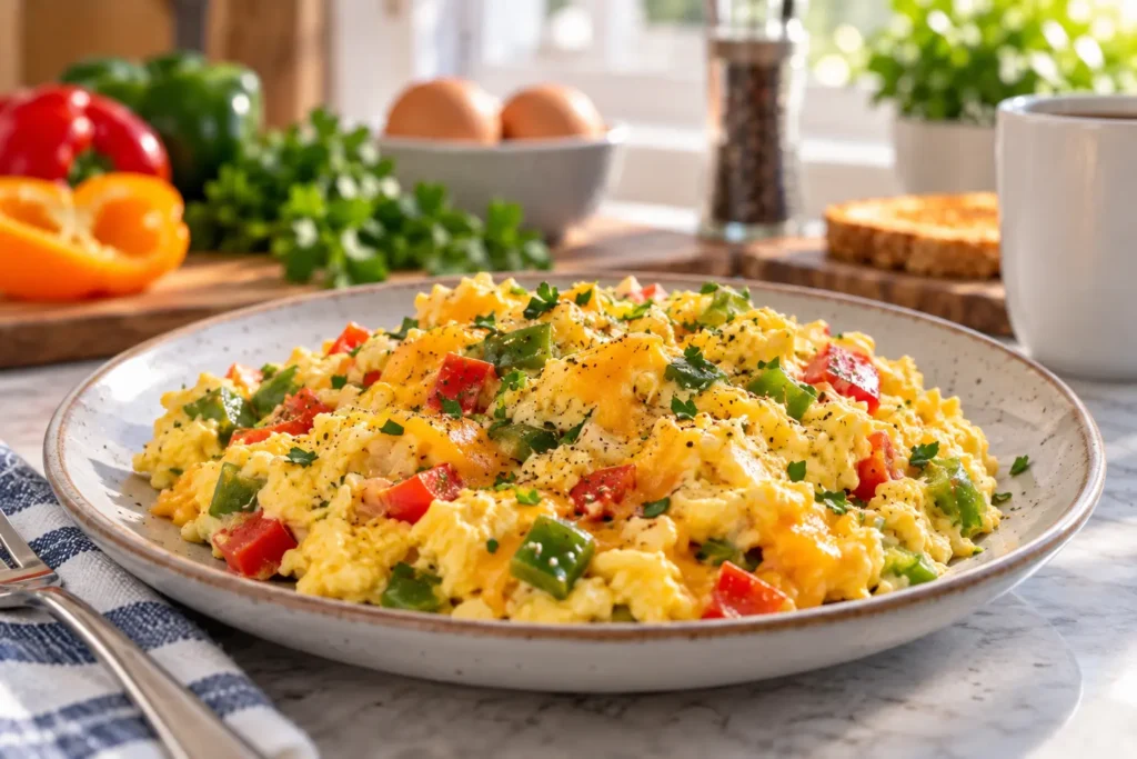 5-minute high-protein scrambled eggs