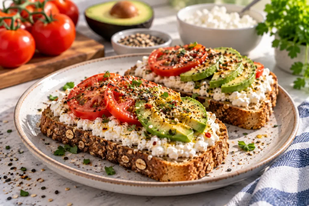 cottage cheese high-protein breakfast toast